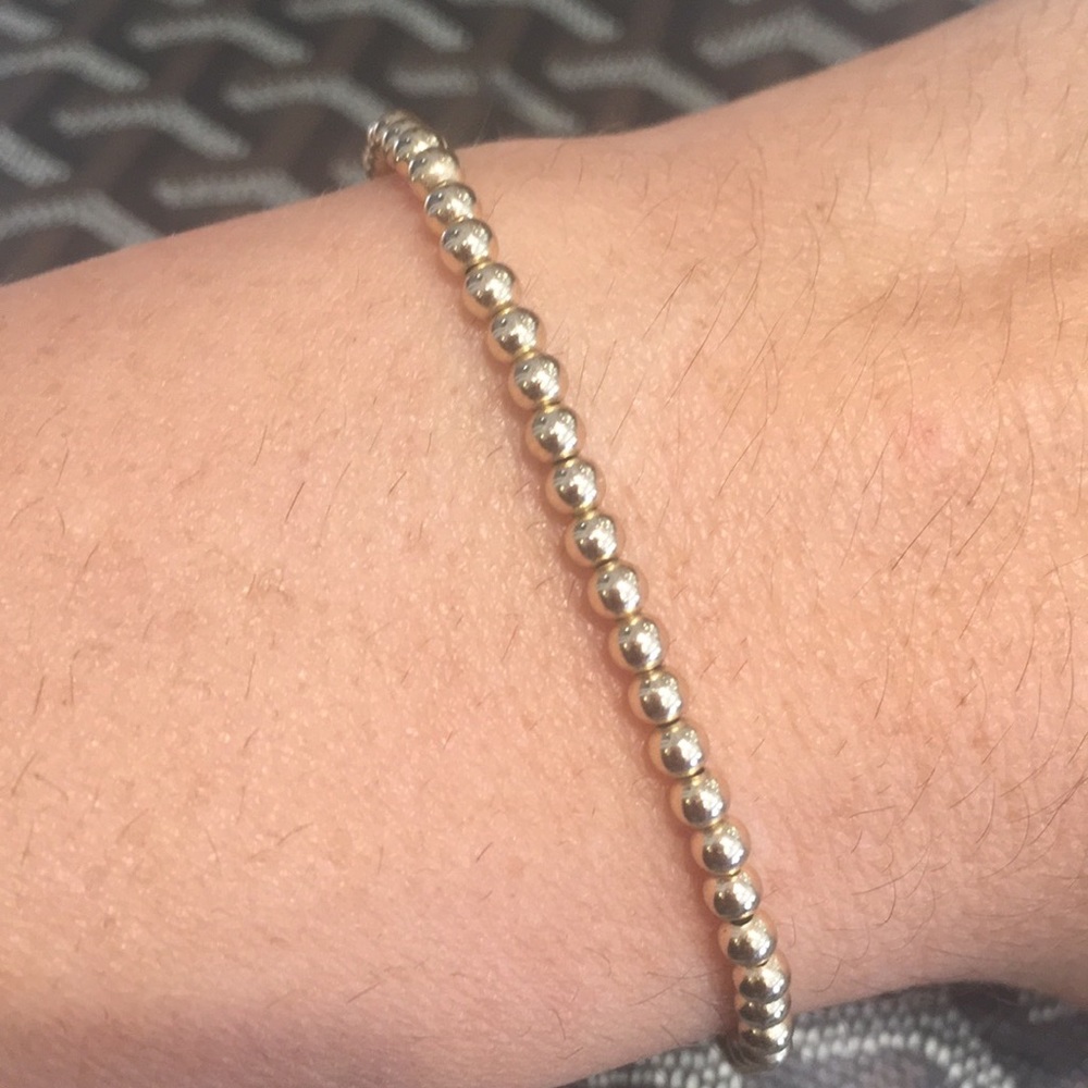 NEW! 3mm Gold Filled Bead Bracelet. All sizes...
